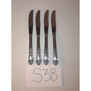4 Oneida Homestead Dinner Knives Modern Hollow Knife -0116S38